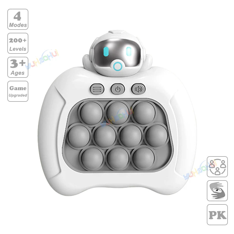 Electronic Pop Light Up Game Handle Toys for Children Adults Fidget Anti Stress Relief Toys Chases Light Game Console Xmas Gifts