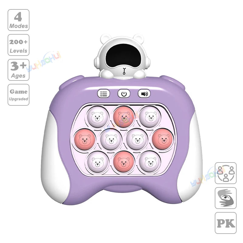 Electronic Pop Light Up Game Handle Toys for Children Adults Fidget Anti Stress Relief Toys Chases Light Game Console Xmas Gifts