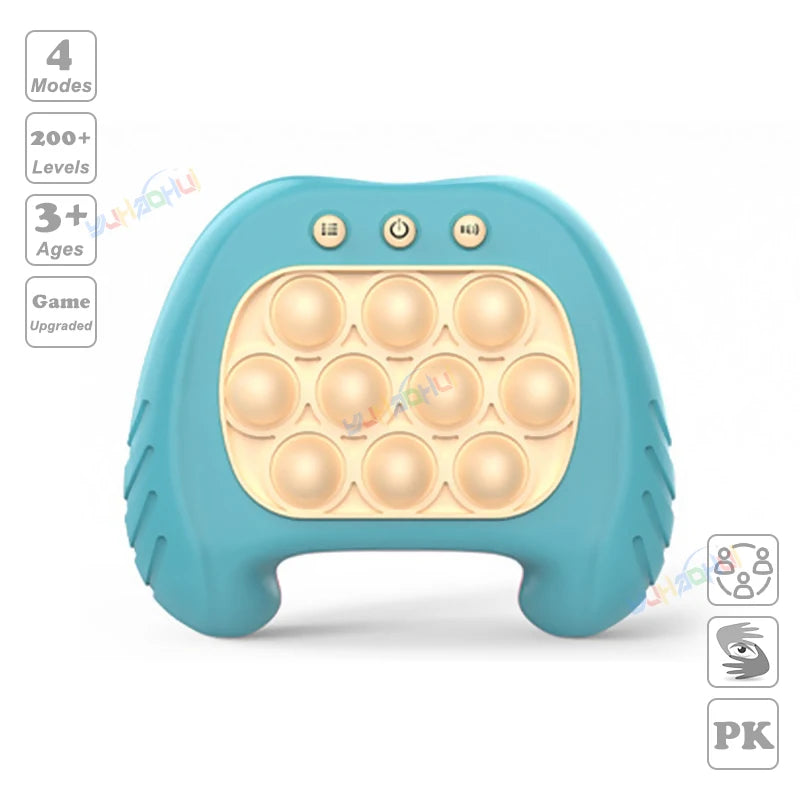 Electronic Pop Light Up Game Handle Toys for Children Adults Fidget Anti Stress Relief Toys Chases Light Game Console Xmas Gifts