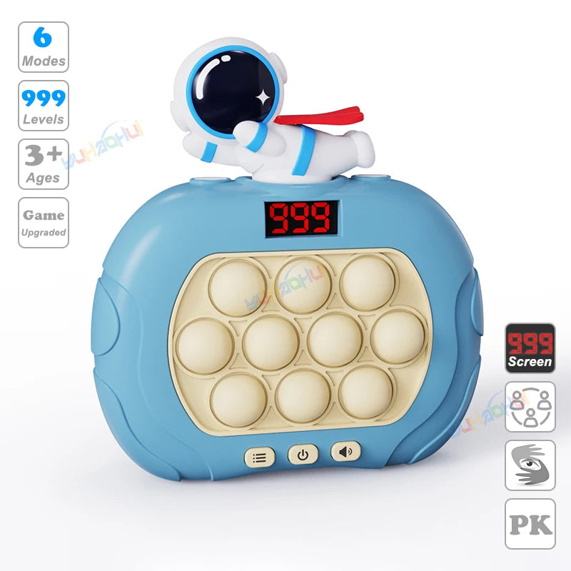 Electronic Pop Light Up Game Handle Toys for Children Adults Fidget Anti Stress Relief Toys Chases Light Game Console Xmas Gifts