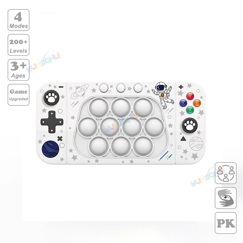 Electronic Pop Light Up Game Handle Toys for Children Adults Fidget Anti Stress Relief Toys Chases Light Game Console Xmas Gifts