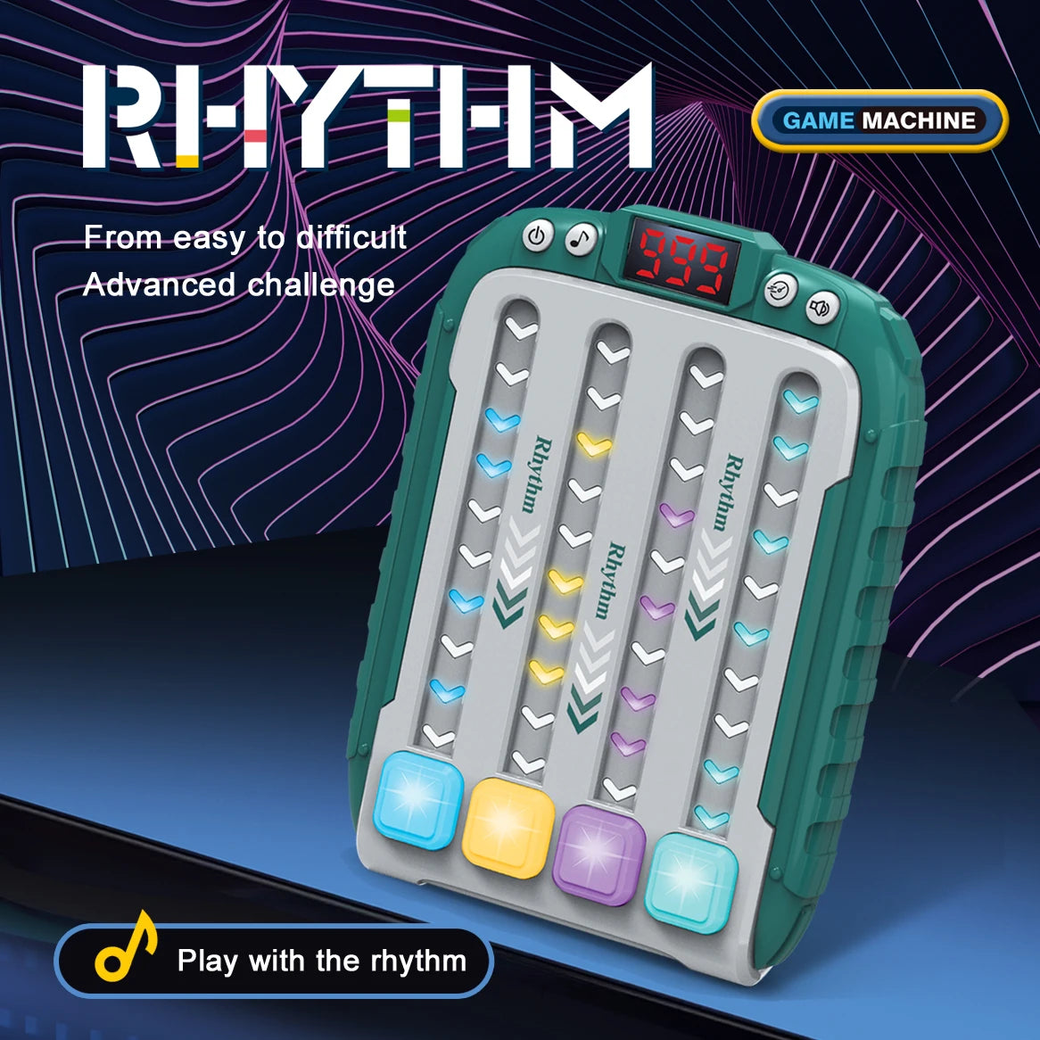 Decompress game consoles Defusing music exercise reflexes Press music children puzzle music pass brain thinking training toys