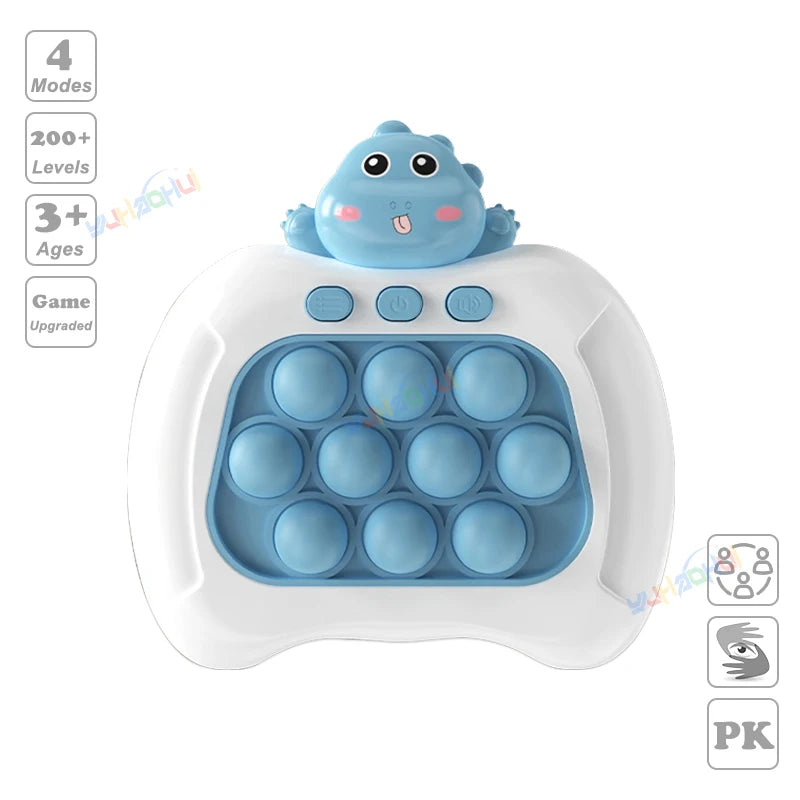 Electronic Pop Light Up Game Handle Toys for Children Adults Fidget Anti Stress Relief Toys Chases Light Game Console Xmas Gifts