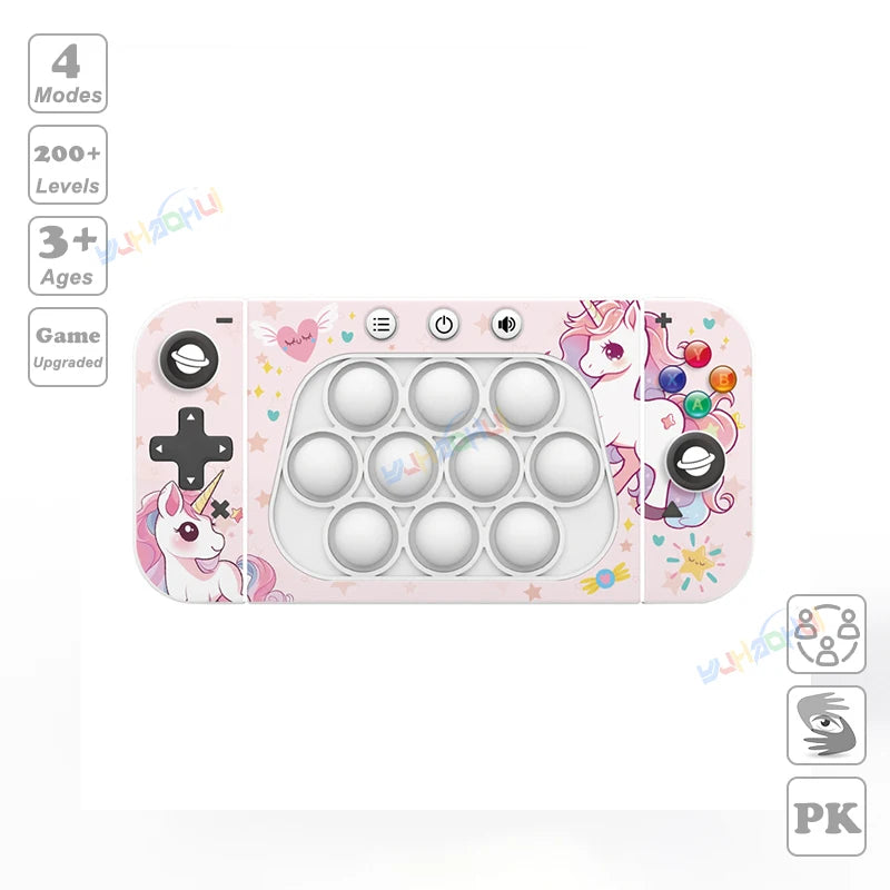 Electronic Pop Light Up Game Handle Toys for Children Adults Fidget Anti Stress Relief Toys Chases Light Game Console Xmas Gifts