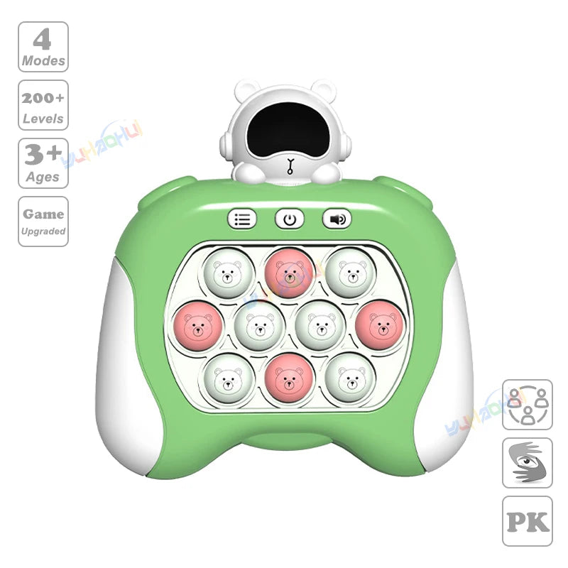 Electronic Pop Light Up Game Handle Toys for Children Adults Fidget Anti Stress Relief Toys Chases Light Game Console Xmas Gifts