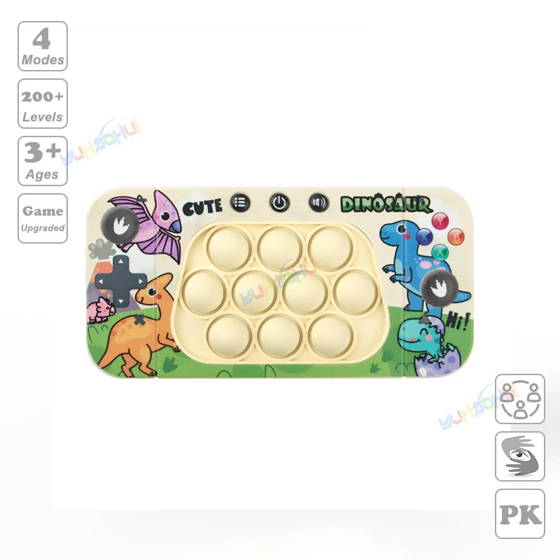 Electronic Pop Light Up Game Handle Toys for Children Adults Fidget Anti Stress Relief Toys Chases Light Game Console Xmas Gifts