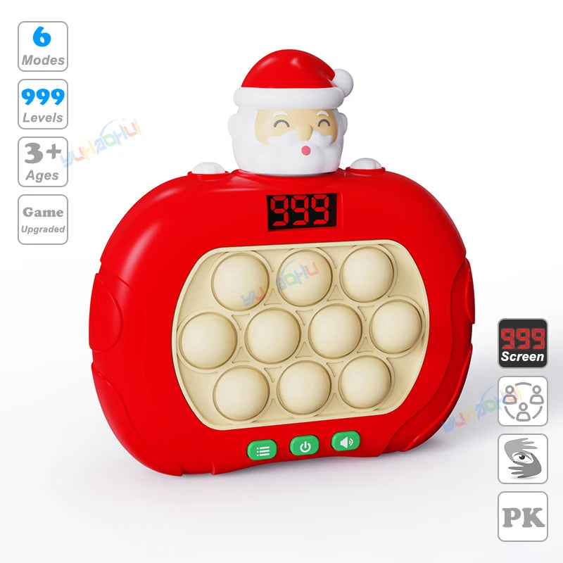 Electronic Pop Light Up Game Handle Toys for Children Adults Fidget Anti Stress Relief Toys Chases Light Game Console Xmas Gifts