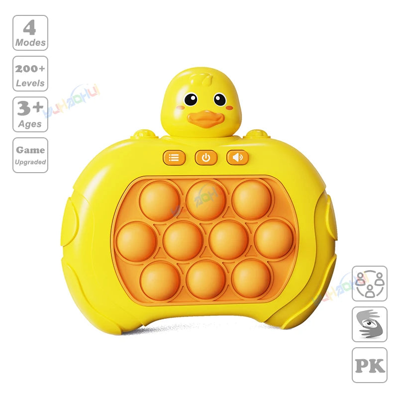 Electronic Pop Light Up Game Handle Toys for Children Adults Fidget Anti Stress Relief Toys Chases Light Game Console Xmas Gifts