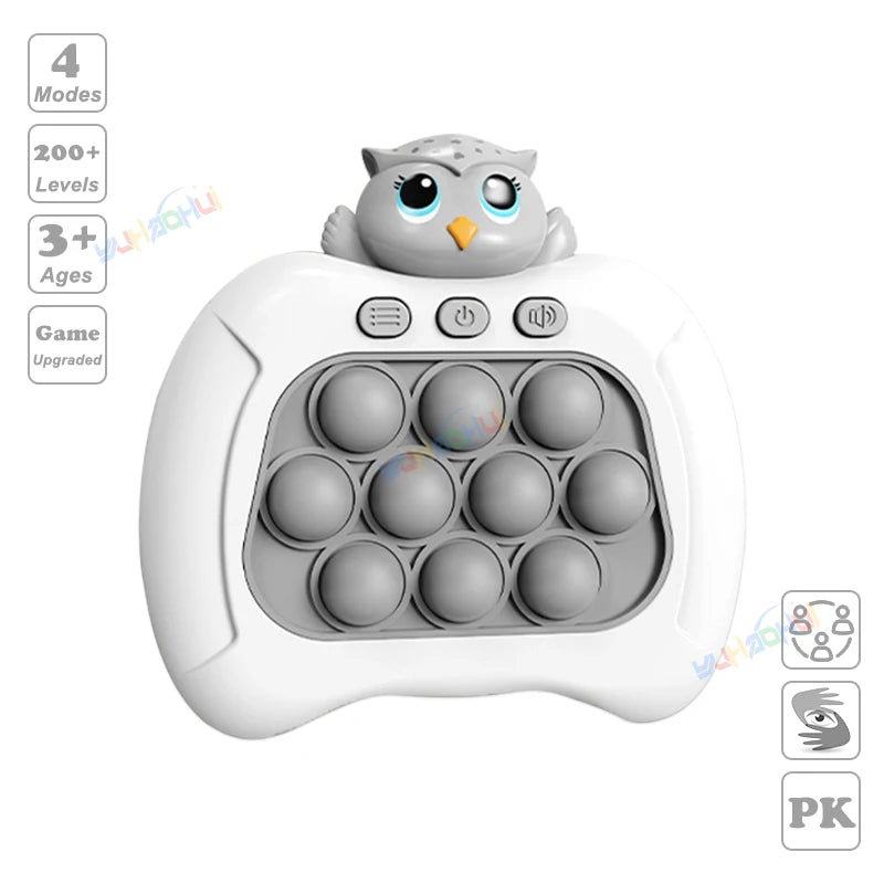 Electronic Pop Light Up Game Handle Toys for Children Adults Fidget Anti Stress Relief Toys Chases Light Game Console Xmas Gifts