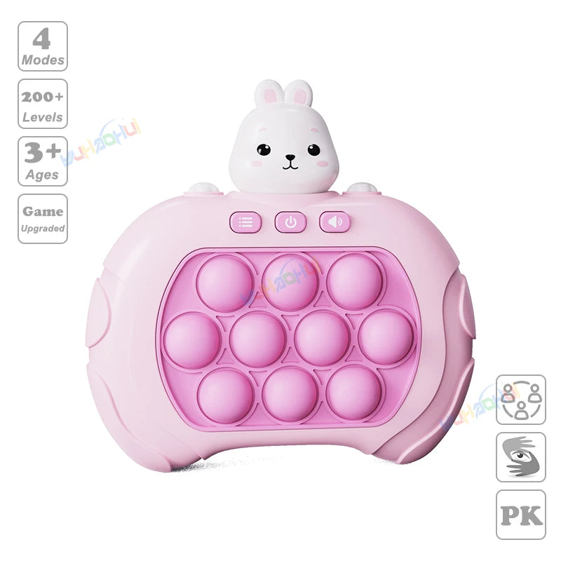 Electronic Pop Light Up Game Handle Toys for Children Adults Fidget Anti Stress Relief Toys Chases Light Game Console Xmas Gifts