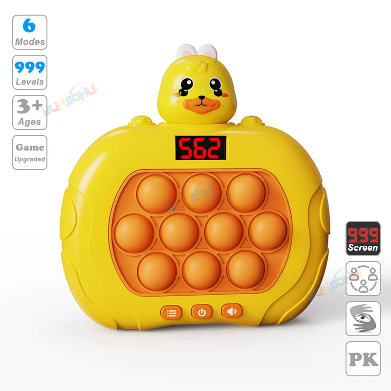 Electronic Pop Light Up Game Handle Toys for Children Adults Fidget Anti Stress Relief Toys Chases Light Game Console Xmas Gifts