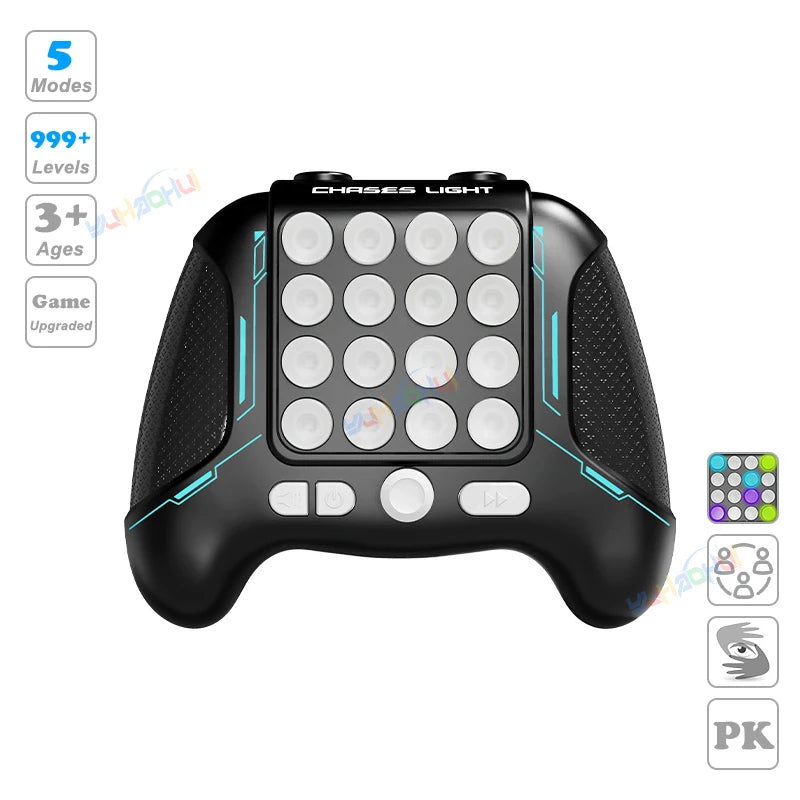 Electronic Pop Light Up Game Handle Toys for Children Adults Fidget Anti Stress Relief Toys Chases Light Game Console Xmas Gifts