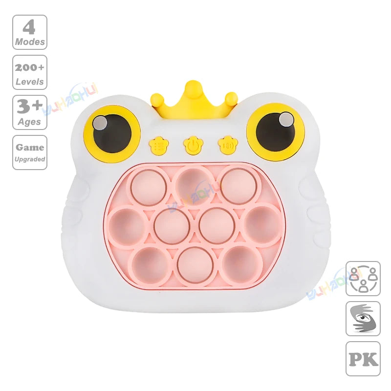 Electronic Pop Light Up Game Handle Toys for Children Adults Fidget Anti Stress Relief Toys Chases Light Game Console Xmas Gifts