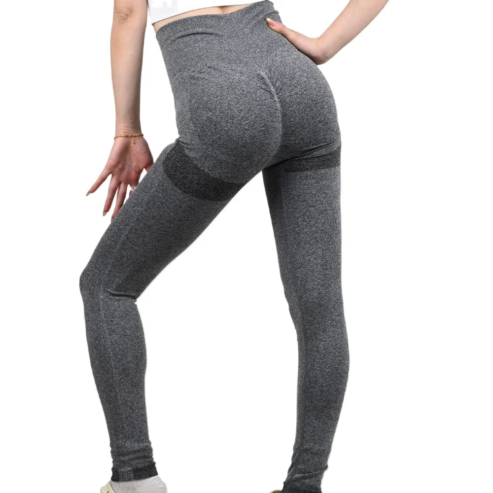 Women's High Waisted Elastic Fitness Pants Running Yoga Pants Woman Sexy Lines Lifting Buttocks Sports Tight Pants Seamless