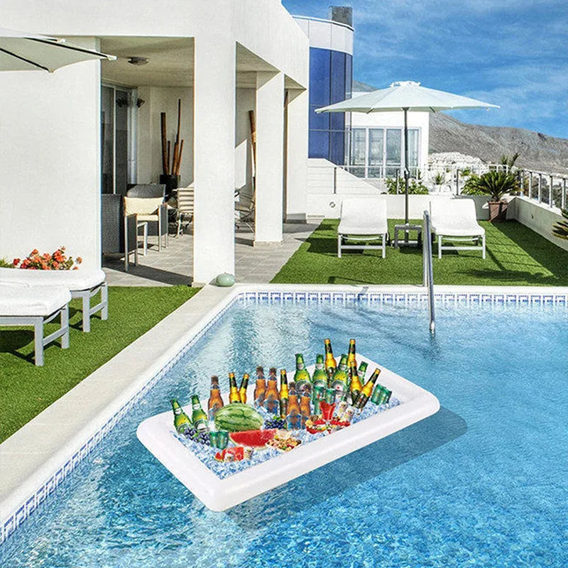Aufblasbare Eisbar – Kühlendes Food-Tray für Pool & Party