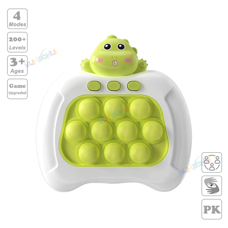 Electronic Pop Light Up Game Handle Toys for Children Adults Fidget Anti Stress Relief Toys Chases Light Game Console Xmas Gifts