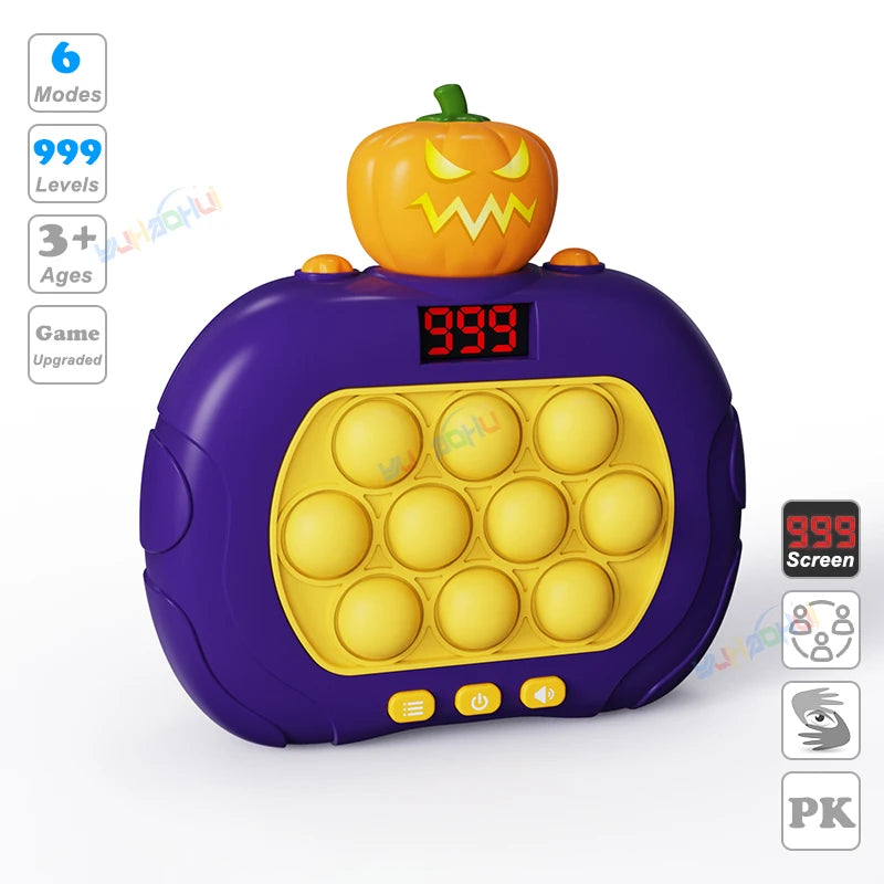 Electronic Pop Light Up Game Handle Toys for Children Adults Fidget Anti Stress Relief Toys Chases Light Game Console Xmas Gifts
