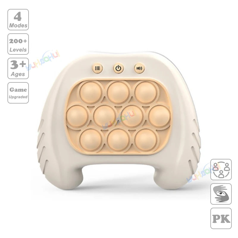 Electronic Pop Light Up Game Handle Toys for Children Adults Fidget Anti Stress Relief Toys Chases Light Game Console Xmas Gifts