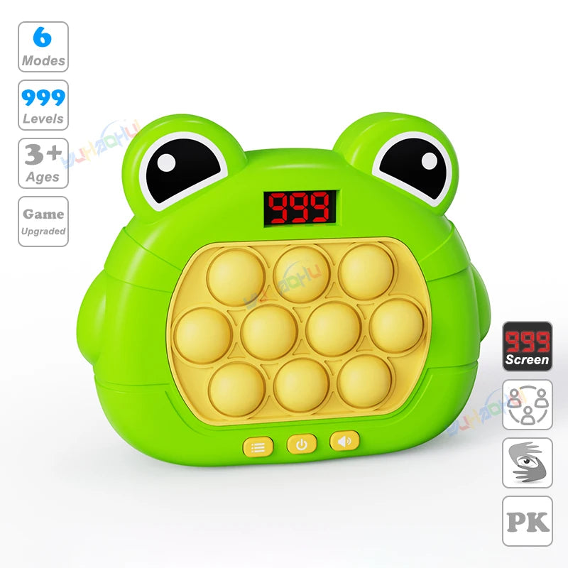 Electronic Pop Light Up Game Handle Toys for Children Adults Fidget Anti Stress Relief Toys Chases Light Game Console Xmas Gifts