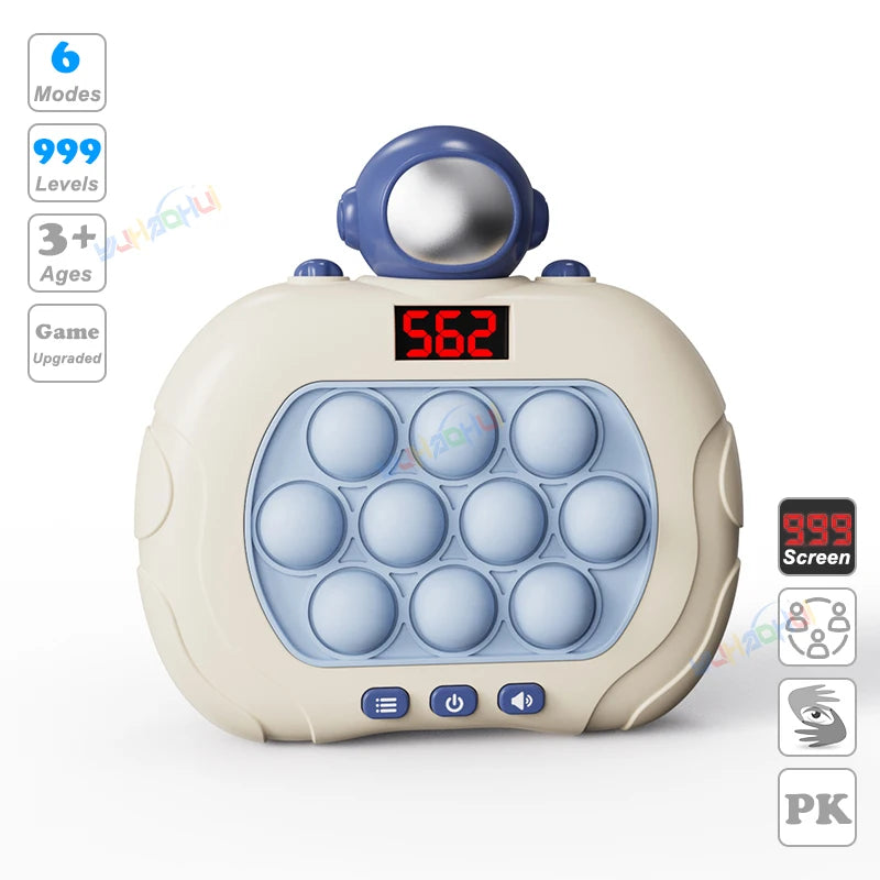 Electronic Pop Light Up Game Handle Toys for Children Adults Fidget Anti Stress Relief Toys Chases Light Game Console Xmas Gifts