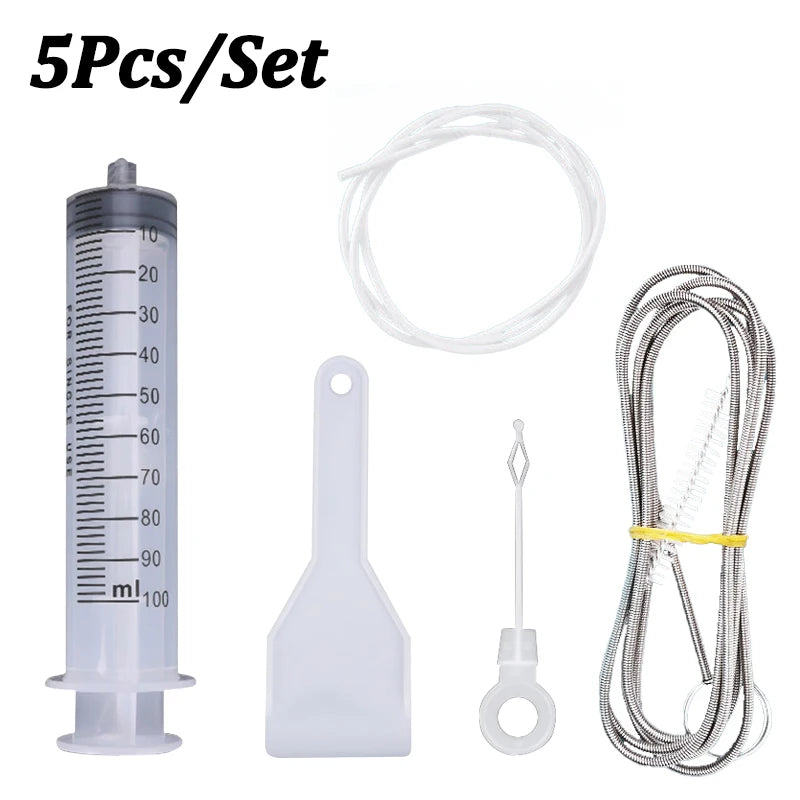5Pcs/Set Refrigerator Drain Hole Clog Remover Dredge Cleaning Tools Fridge Hole Brush Water Outlet Cleaner for Household Clean