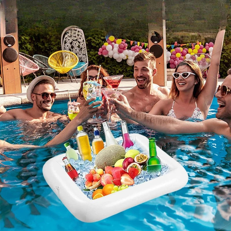 Aufblasbare Eisbar – Kühlendes Food-Tray für Pool & Party