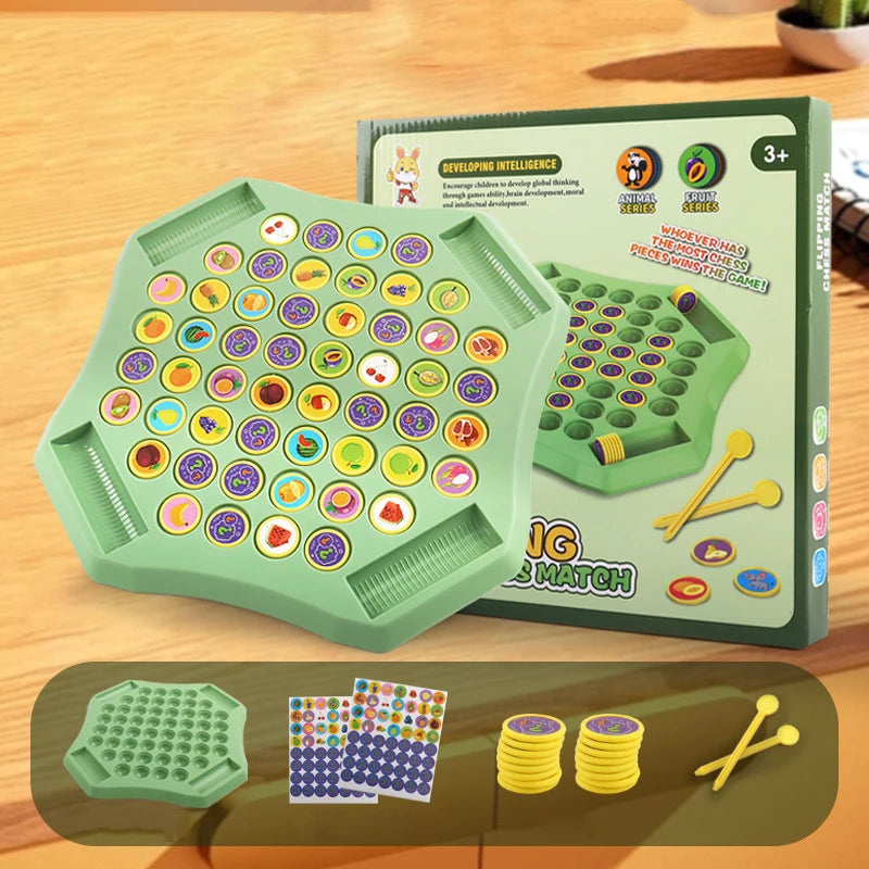 Animal Flip Chess Fun Memory Game Board Games Parent-Child Interactive Family Party Board Games Children Adult Social Table Game