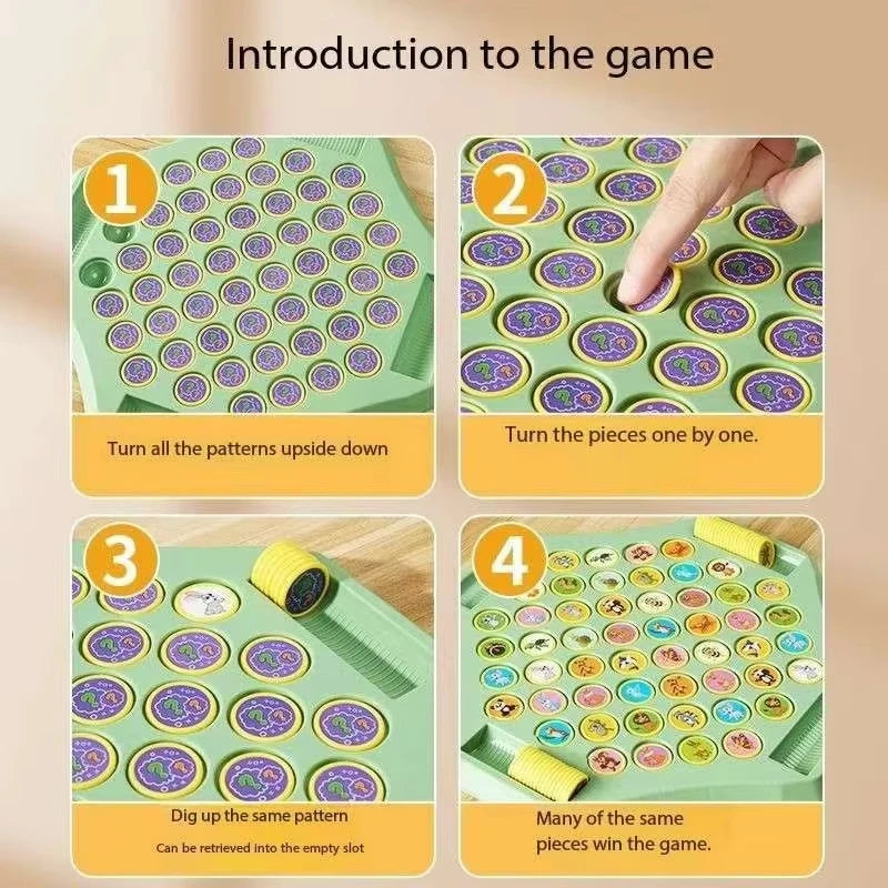 Animal Flip Chess Fun Memory Game Board Games Parent-Child Interactive Family Party Board Games Children Adult Social Table Game