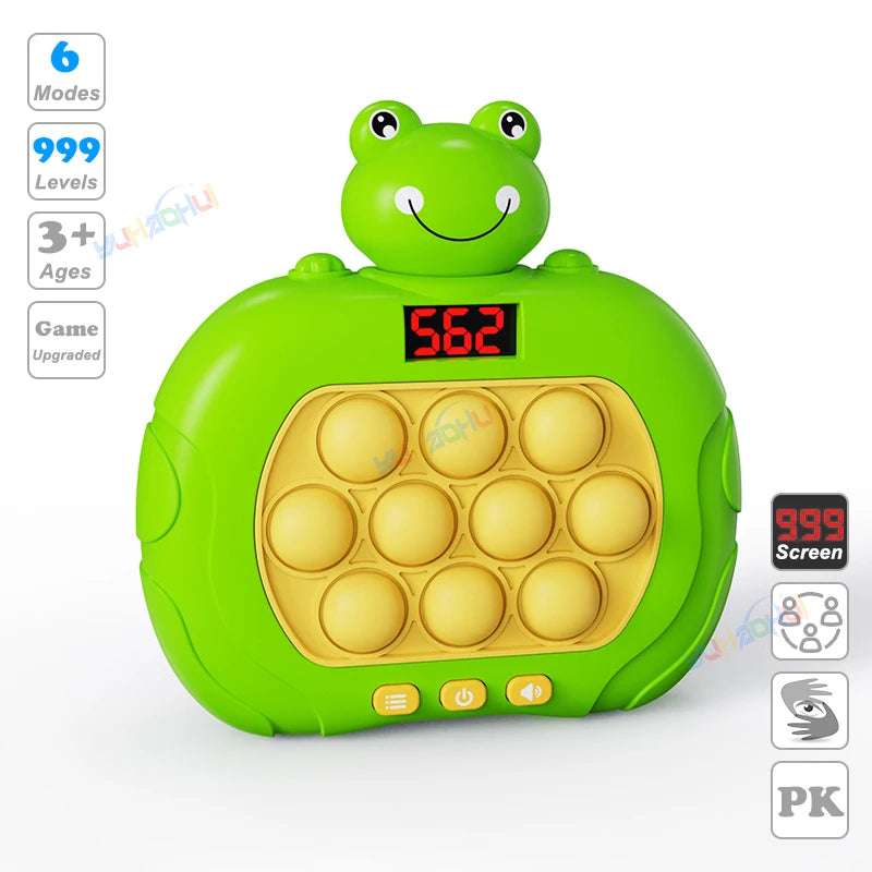 Electronic Pop Light Up Game Handle Toys for Children Adults Fidget Anti Stress Relief Toys Chases Light Game Console Xmas Gifts