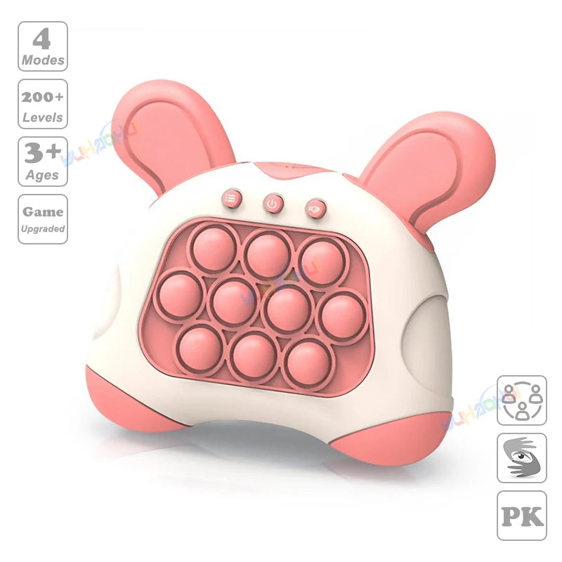 Electronic Pop Light Up Game Handle Toys for Children Adults Fidget Anti Stress Relief Toys Chases Light Game Console Xmas Gifts
