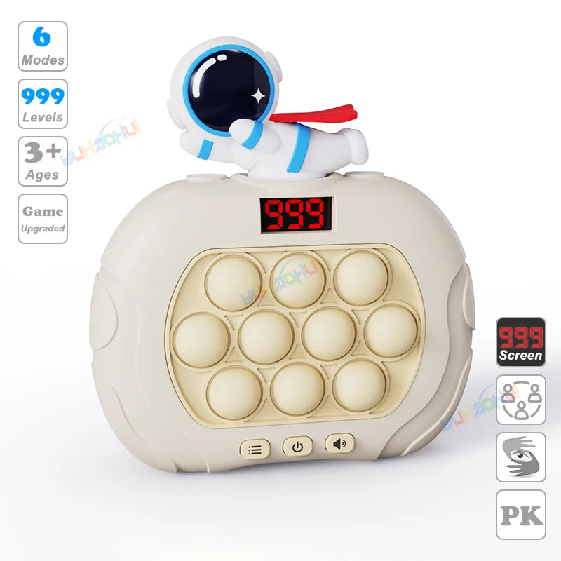Electronic Pop Light Up Game Handle Toys for Children Adults Fidget Anti Stress Relief Toys Chases Light Game Console Xmas Gifts